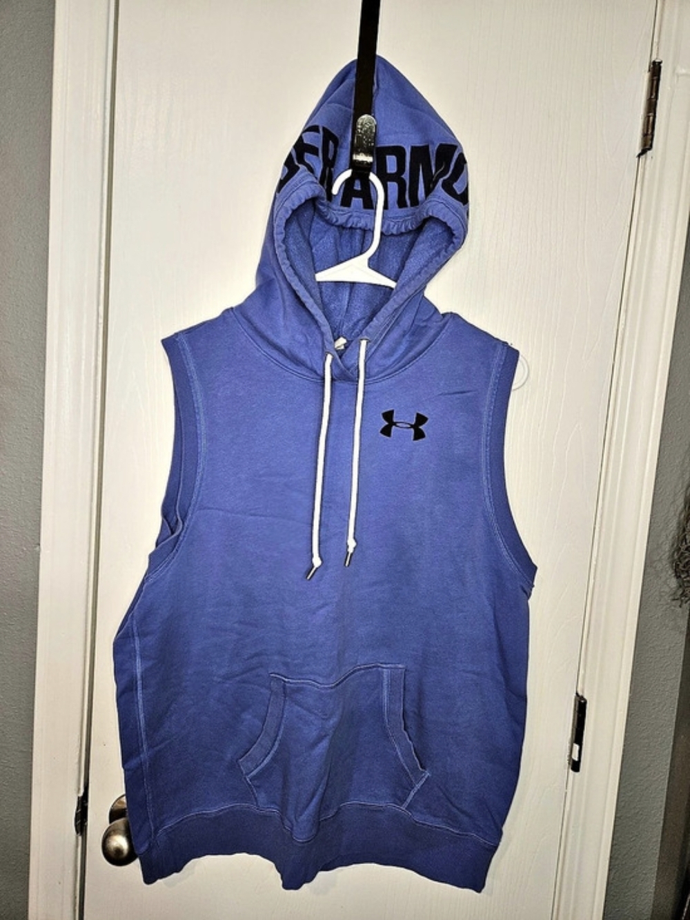 Under Armour Icon Sweatshirt Sleeveless Hoodie Blue XL
